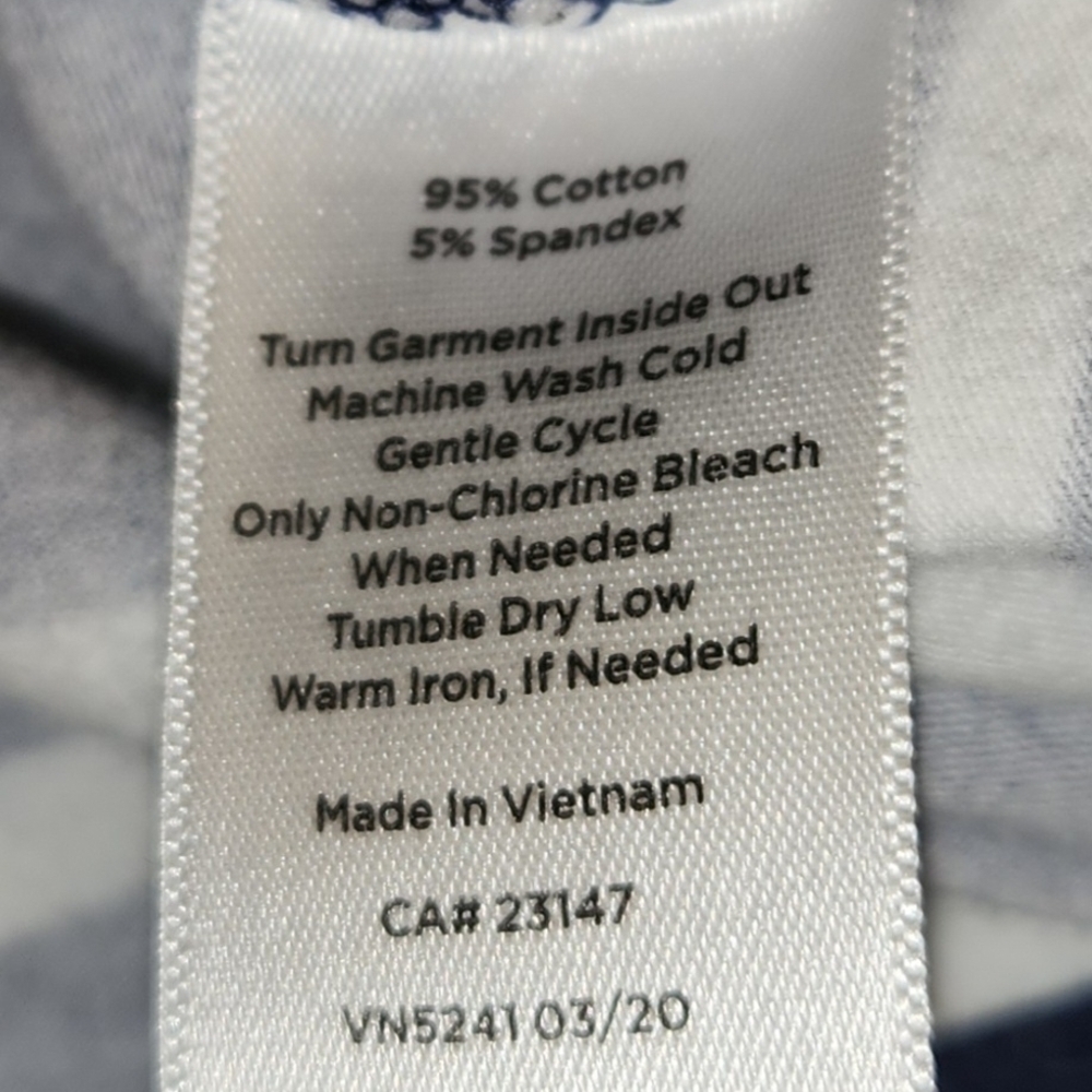 Talbots Navy Floral Stripe Blouse - Picture 7 of 7